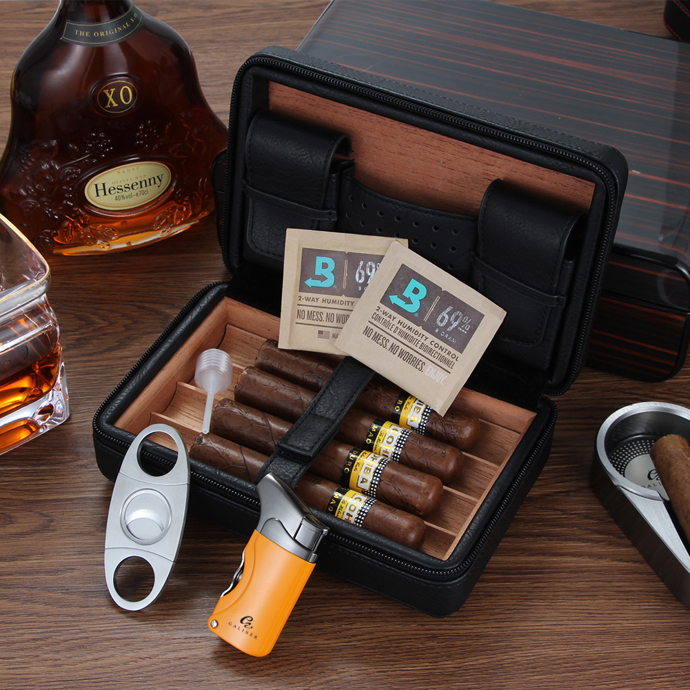 Cigar Cut Lighter Suit Cigarette Case Cigar Case Portable Cuban Cigar Scissors Import Moisturizing Box Cigar Knife