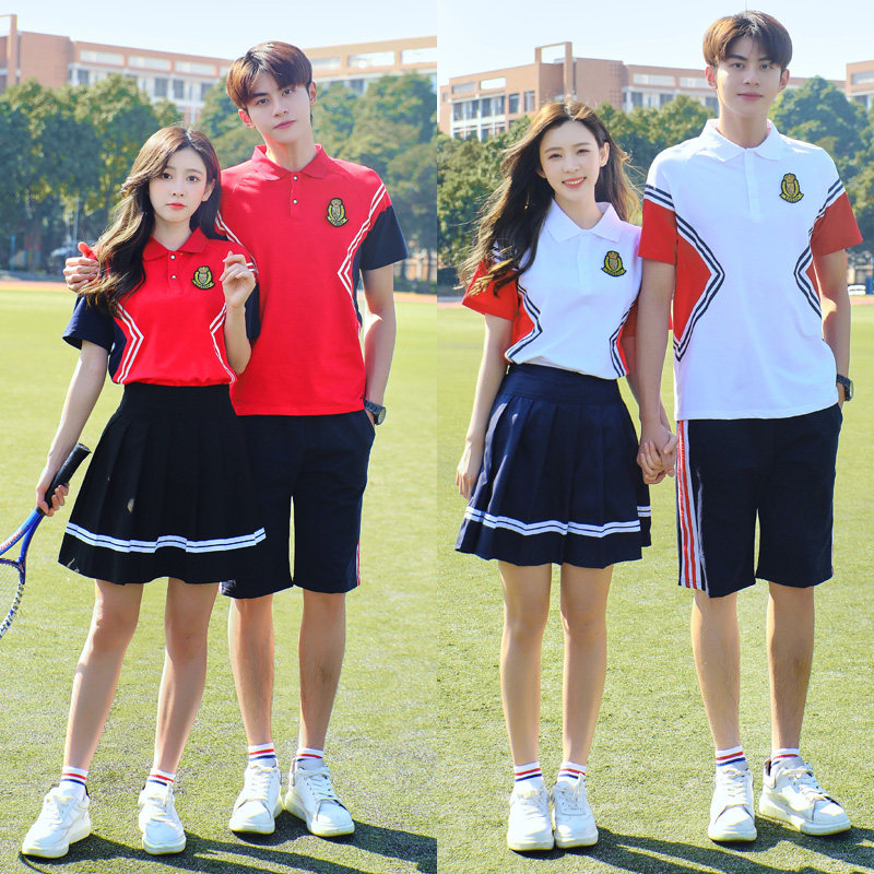 Han Edition Summer School Uniform Suit College Wind Elementary School High School High School Students Class Games Graduation Photo Out Of Service