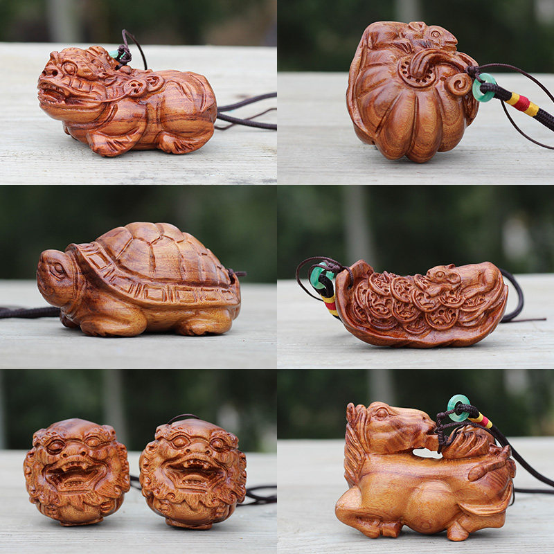 天然老挝黄花梨木雕手工精雕红木貔貅工艺品明清风格圆雕摆件