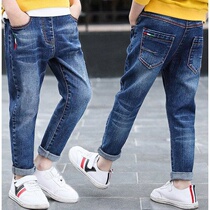 Boy Jeans Children New Spring Autumn Pants Foreign Air Boy Dress CUHK Child Long Pants Kid Elastic Jeans