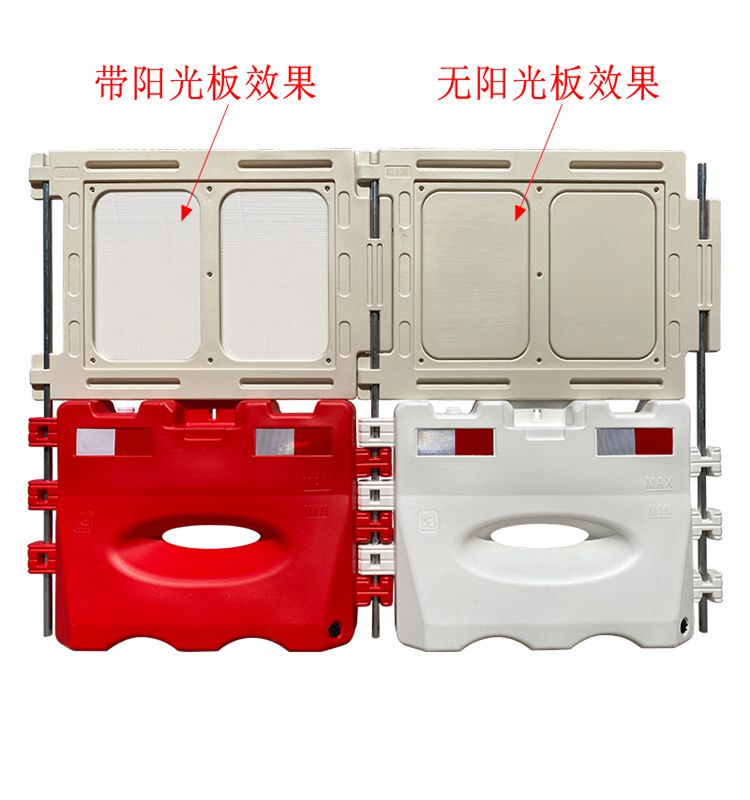 Hong Kong-Style High-Quality Red and White Plastic Large Water Horse Screen Partition Barrier Municipal Water-Filled Guardrail Fence River Barrier