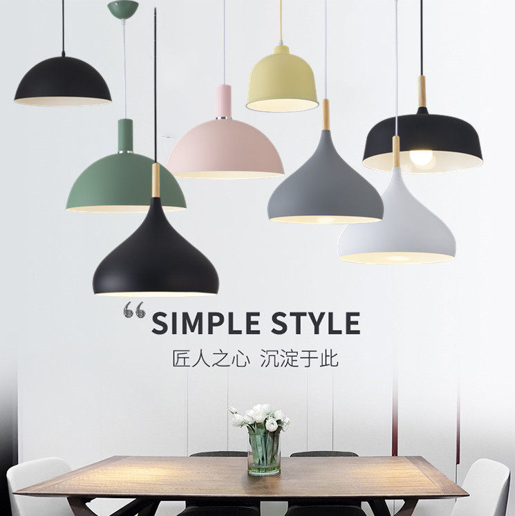 Nordic Dining Room Chandeliernet Red Dining Table Bar Lights With Modern Minima Creative Macaron Dining Room Small Chandelia