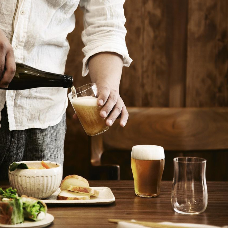 (Qingkura Promotion) Japan GOOD DESIGN Annual Design Shizuka Nita Transparent Glass Beer Glass