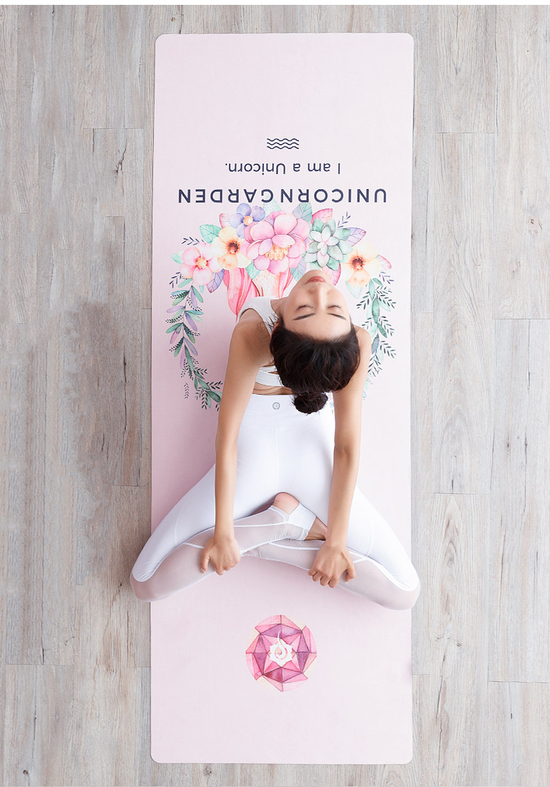 Hathahuan 1.5mm yoga mat nữ có thể gập lại khăn yoga di động khăn yoga khăn cửa hàng người mới bắt đầu trượt dây band tập gym