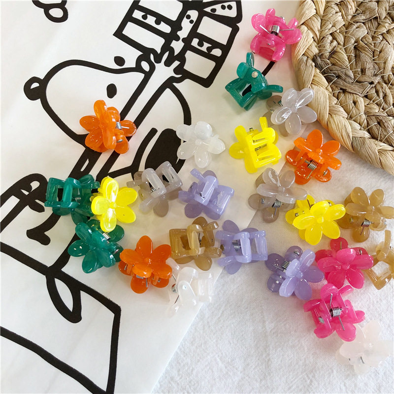 Sails Cute Jelly Color Grab Clip Children Hair Clip Clips Korea Little Girl Hair Accessories Hair Clip Colorful Little Floral Clips