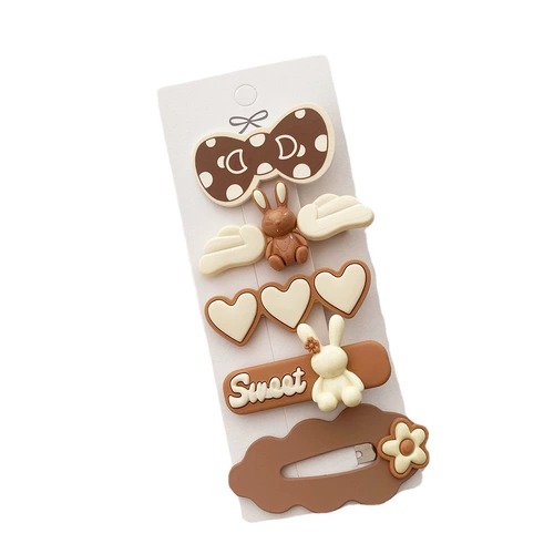 Детская кремовая демисезонная заколка для волос с бантиком, детские шпильки для волос, в корейском стиле