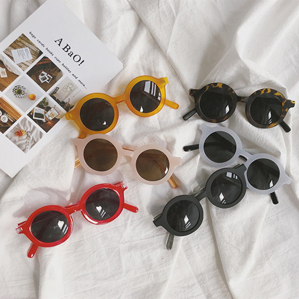 Courtesy kit children's glasses sun glasses round frame big eyes baby cute baby sunglasses wave male and female anti-UV