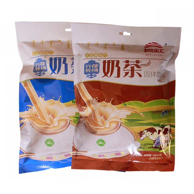 Positive Blue Flag Changhong Milk Tea Powder All Pasture Cream Scented Rice Salty Pu'er Sweet 400 gr containing 20 pouch-Taobao