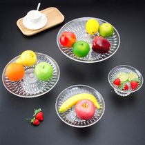 Acrylic fruit plate plastic with base KTV fruit plate bar snack plate transparent European creative high foot fruit Basin