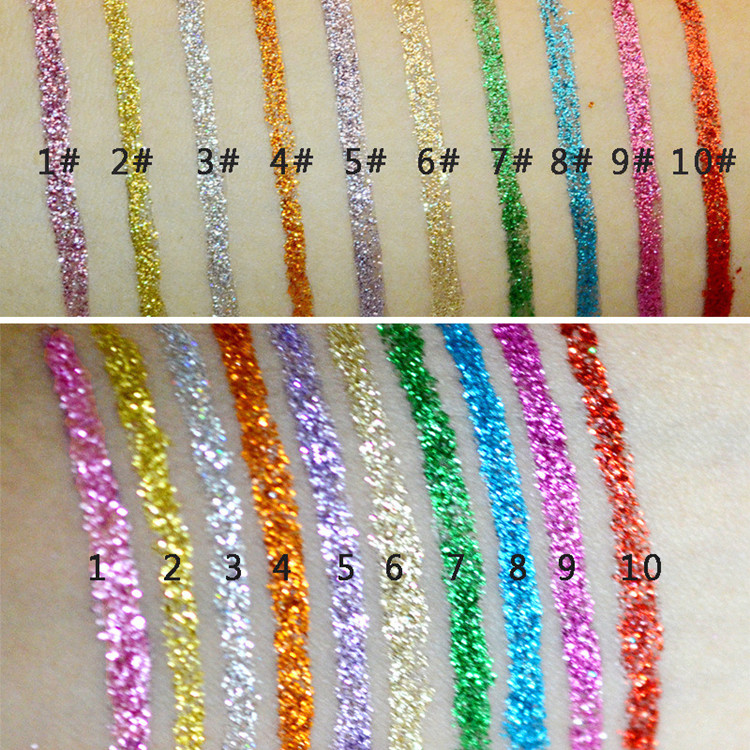 Màu Eyeliner Mắt Không Thấm Nước Sáng Jingjing Pearlescent Shining Ngày của Trẻ Em Giai Đoạn Phấn Mắt Trang Điểm kẻ eyeliner cho mắt 2 mí