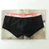 Thời trang cá tính nam đồ lót đơn giản thuần trắng đen xám U lồi eo thấp boxer văn học cotton vuông quần lót cotton Vòng eo thấp
