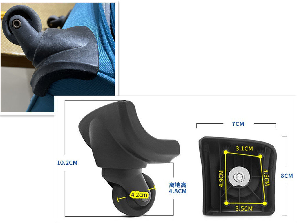 Beauty Brigade Buchbox Wheels Wheels Universal Wheels Silent Wheels Pull-Lever Case Accessories Code Lock Pull-Lever Handle Bags Pull Chains