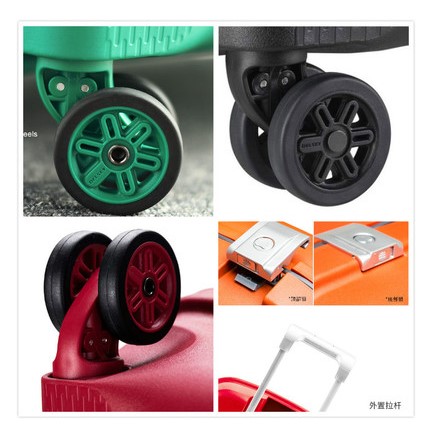 Adapted French Ambassador mute wheel universal wheel handle Handle Lock Pull Rod maintenance Five gold accessories Orientation