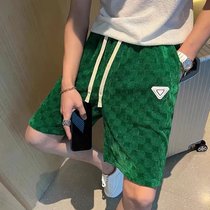 Shorts micropop personality straight tube loose summer mid-waist youth pop pane male casual pants