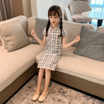 Girls Cheongsam summer 2021 new foreign style little girl summer dress children Hanfu Chinese style princess dress