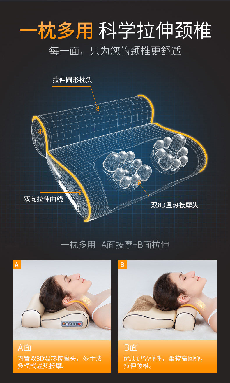 金凯瑞 多功能按摩枕 可双向拉伸 图3