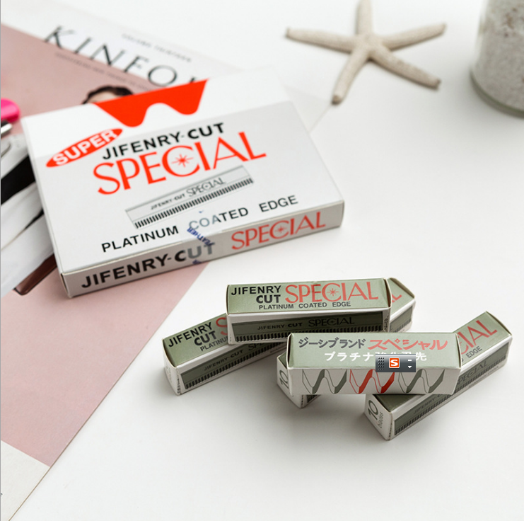 Makeup artist professional makeup tool eyebrow trimming blade stainless steel eyebrow scraper single-sided blade