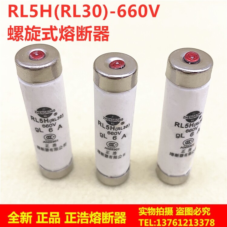 Positive Melting RL5 RL5H RL30 Spiral Fuse 660V 0 5A1A2A3A4A5A6A8A10A16A20