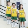 Quần áo mẫu giáo mùa hè tay ngắn đại học Anh quần áo tốt nghiệp quần áo trẻ em lớp quần áo cotton đồng phục trường tiểu học phù hợp - Đồng phục trường học / tùy chỉnh thực hiện quần thể thao học sinh mùa đông