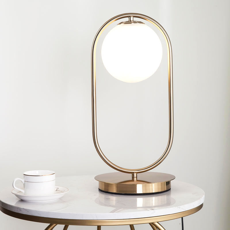 Nordic Simple American Metal Creative Glass Personal Bed Lights Studio Lights Eye-Care LED Iron Table Lights