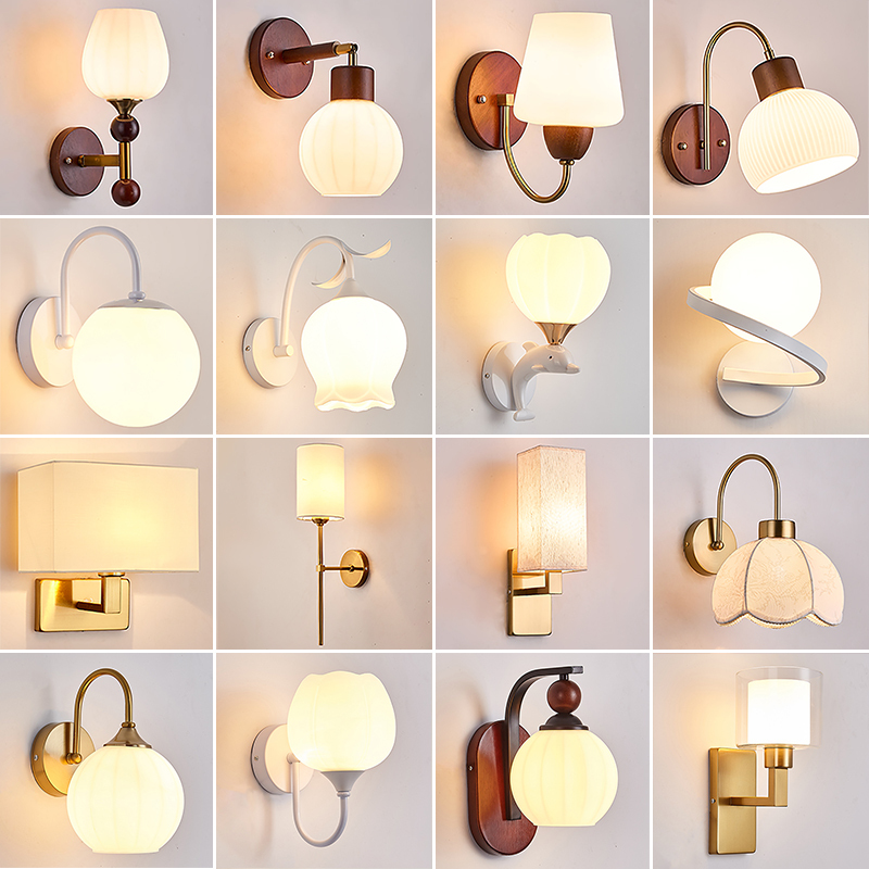 Wall Lamp Bedside Lamp Bedroom Led Modern Minimalist Nordic Creative Vintage Living Room Corridor Lamp Hotel Wall Lighting Fixtures