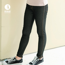 Girls wear stretch knitted jeans spring and autumn children's cool pencil pants baby girl slim feet pants