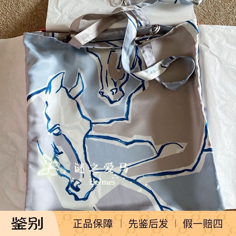 Hermes Genuine Fashion Printed Silk Scarf Petit Silk Shoulder Bag Handbag with Box