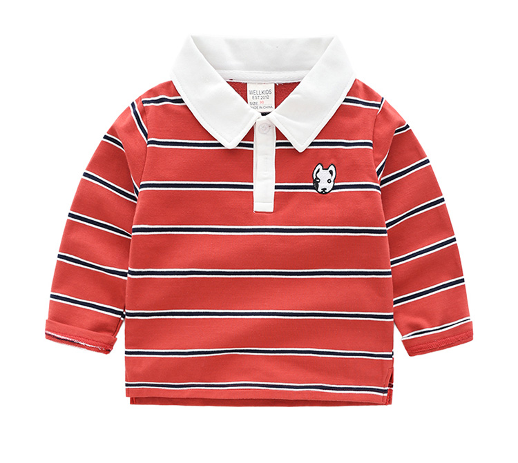 POLO áo mùa thu 2018 mới trẻ em quần áo trẻ em cho trẻ em quần áo bé trai mùa xuân và mùa thu bé bông áo thun áo sơ mi áo ba lỗ bé trai