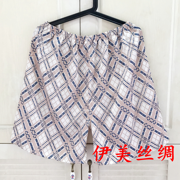 Lụa của nam giới Nhà Quần Short Lớn Casual Kích Thước Lớn Kết Cấu Lụa Foot Bath Đồ Ngủ Bãi Biển Bath In Quần Short 	quần đi biển cây dừa