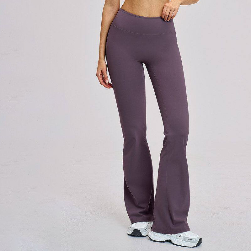 2026 Brushed High-Waisted Yoga Pants, Tight-Fitting Wide-Leg Flared Pants, Running Sports Fitness Bootcut Pants, Long Pants