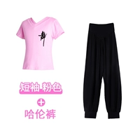 Розовая футболка, штаны, короткий рукав