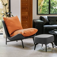 Дымчато-серый и ярко-оранжевый + педали [износостойкая кожа от кошачьих царапин] - кукольный хлопок