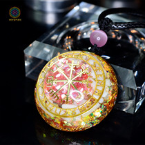Reiki hand-made orone energy pendant crystal necklace to recruit peach blossom to help love and protect peace and health