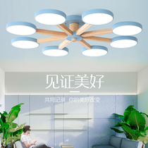 Nordic Creative Solid Wood Macaron Suction Dome Light Modern Living Room Bedroom Dining Room Lighting Cozy Home Room Lamps