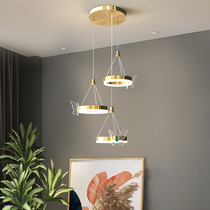Light extravagant creative butterfly chandelier led dining room lamp modern minimalist dining table bed head headlights net red café bar table lamp