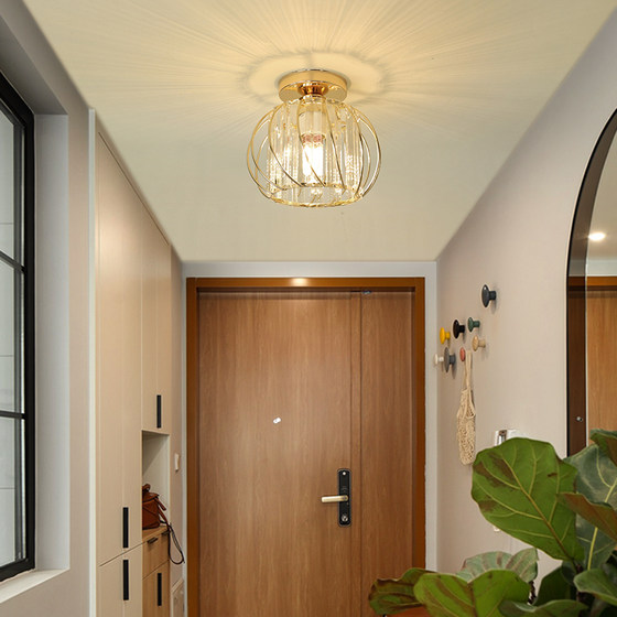 Nordic crystal ceiling lamp corridor aisle lamp entrance hall balcony fitting room bedroom lamp modern minimalist lamp