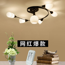 American suction light ceiling living room light bedroom lamp modern minimalist restaurant light Nordic master bedroom atmospheric field garden home lamps