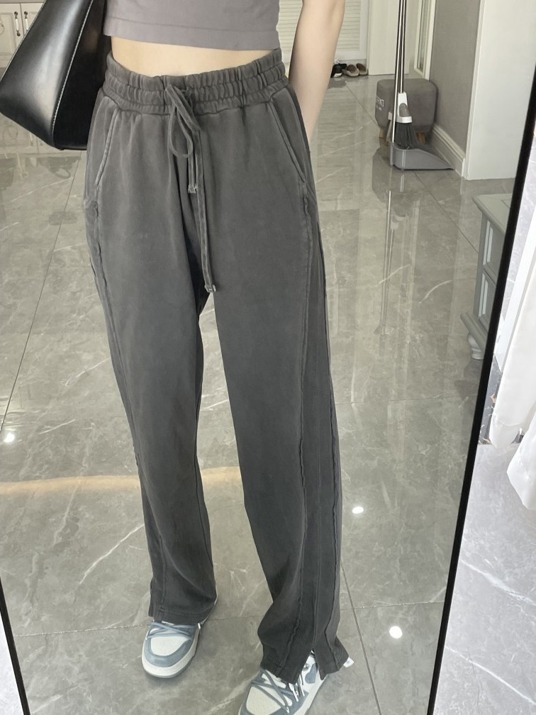 Loose leisure sports pants micropear shape skinny straight tube pants Spring and Autumn New large-code trousers