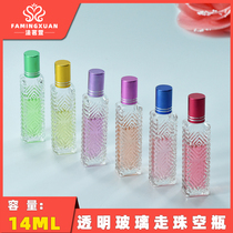 Method of Law Tea Packing Empty Bottles Glass Bottles Bulk Perfume Empty Bottles 14ML Transparent Glass Ball Bearing Perfume Bottles