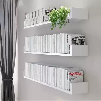 Shelf ledge shelf Wall creative on wooden board no trace display shelf bookcase modern simple lattice