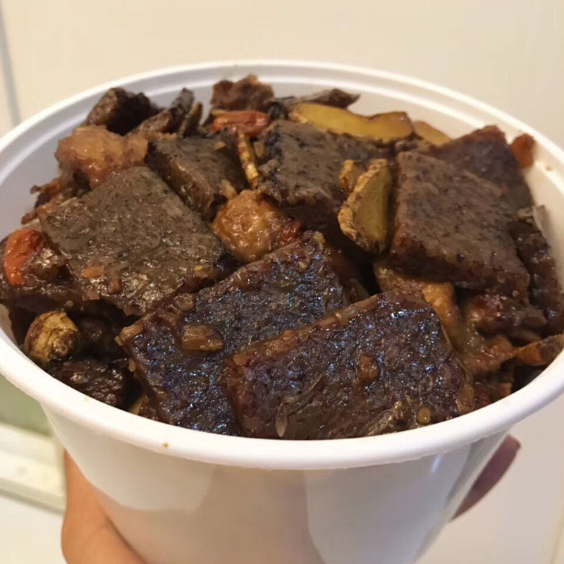 South Fujian ancient early taste Quanzhou specialty snack hot pot pig blood rice cake ginger fried pork cake 400g 2 pcs