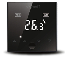 Black OKONOFF Central air conditioning thermostat thermostat Air conditioning panel switch touch screen