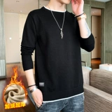 Трикотажный свитер, кашемировая утепленная утепленный лонгслив, трендовая куртка, в корейском стиле