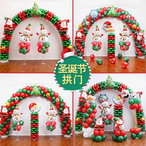 Christmas decorations balloon arch mall store store front door store celebration creative scene layout event decoration
