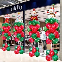 Christmas decorations balloon table floating shopping mall creative atmosphere floating decoration scene layout storefront door column