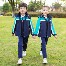 New kindergarten uniforms sportswear primary school uniforms autumn and winter clothes childrens assault clothes class clothes three-piece custom-made