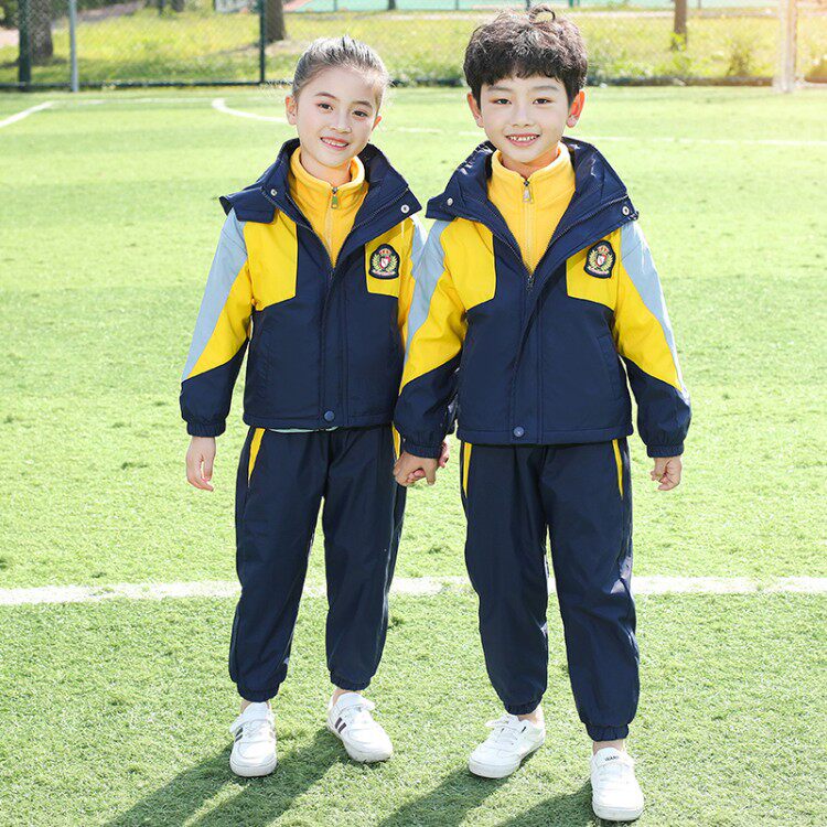 Kindergarten entry uniform autumn and winter clothing college style primary school uniform children's class clothing first grade three-piece jacket