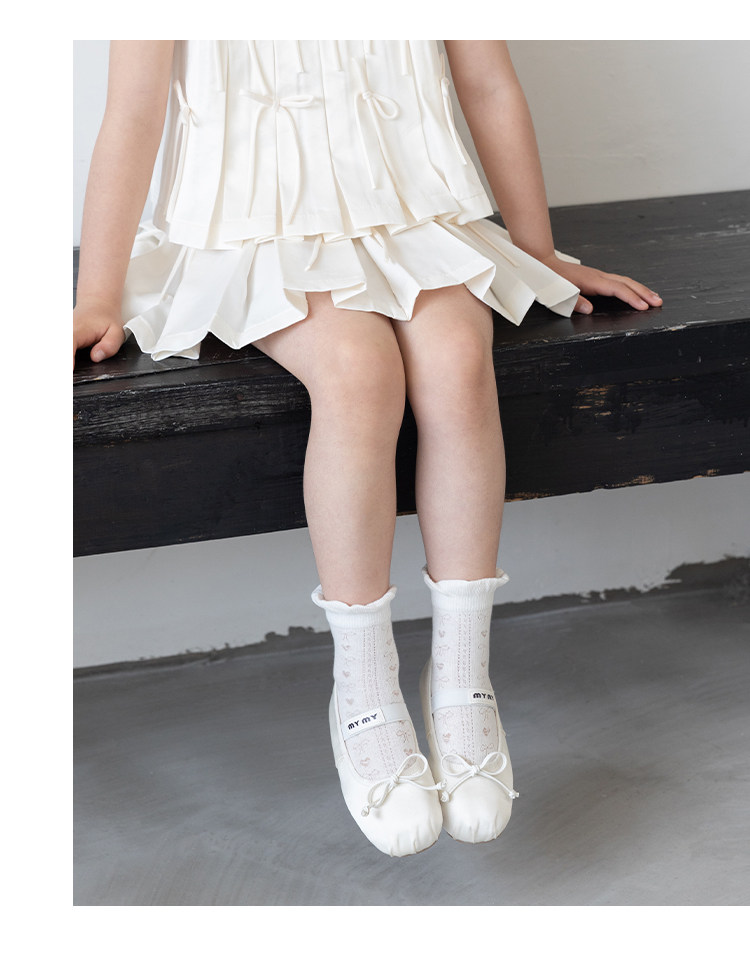 Girls' Socks Spring and Summer Thin Pure Cotton Children's Seamless Short Socks Summer Mesh Baby Girl White Lace Princess Socks — 15
