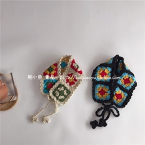 Abalone Fish 2021 Autumn Winter New South Korea Girl Baby Regussen Ensemble Hollowed-out Hook Floral Hair hair with headwear