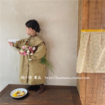 Bao Little Fish 2022 Spring paragraph New Korean version National Assembly Non-purchase of children Girls big turnover Necklace Windcoat Coat Coat Jacket